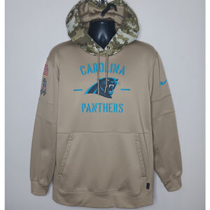Nike Carolina Panthers Military Salute to Service Large Camo Hoodie Sweatshirt